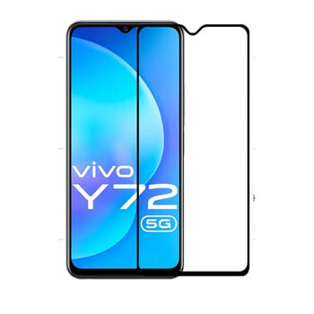 3x 3D üvegfólia kerettel az alábbi mobiltelefonokra Vivo Y72 5G - fekete
