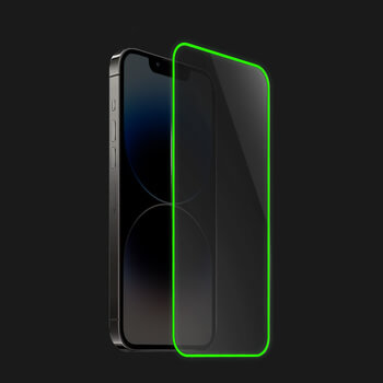 Picasee Keményített védőfólia a sötétben világító kerettel mobiltelefonokra Realme 8 4G - Zöld