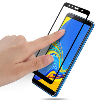 3x 3D üvegfólia kerettel az alábbi mobiltelefonokra Samsung Galaxy A7 2018 A750F - fekete
