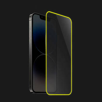 Picasee Keményített védőfólia a sötétben világító kerettel mobiltelefonokra Honor 8X - Sárga