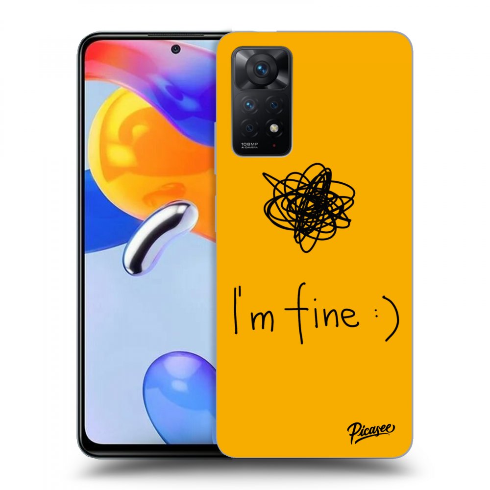 Fekete Szilikon Tok Az Alábbi Mobiltelefonokra Xiaomi Redmi Note 11 Pro - I Am Fine