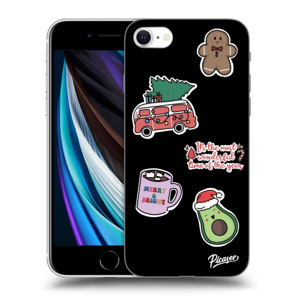 Fekete Szilikon Tok Az Alábbi Mobiltelefonokra Apple IPhone SE 2022 - Christmas Stickers