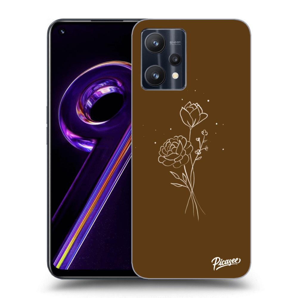 ULTIMATE CASE Realme 9 Pro 5G - Készülékre - Brown Flowers