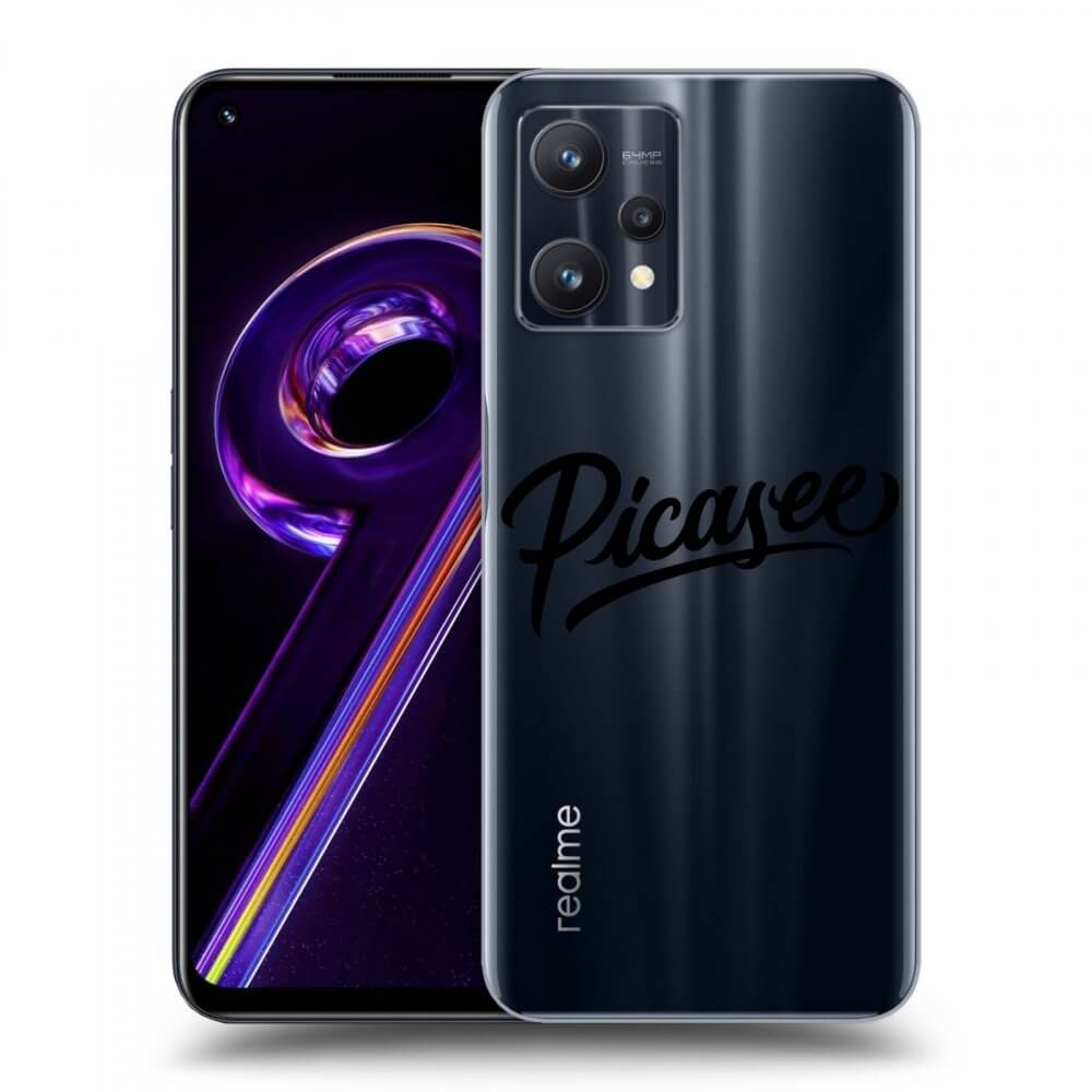 Átlátszó Szilikon Tok Az Alábbi Mobiltelefonokra Realme 9 Pro 5G - Picasee - Black