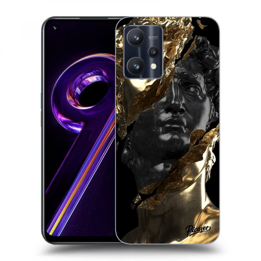 Fekete Szilikon Tok Az Alábbi Mobiltelefonokra Realme 9 Pro 5G - Gold - Black