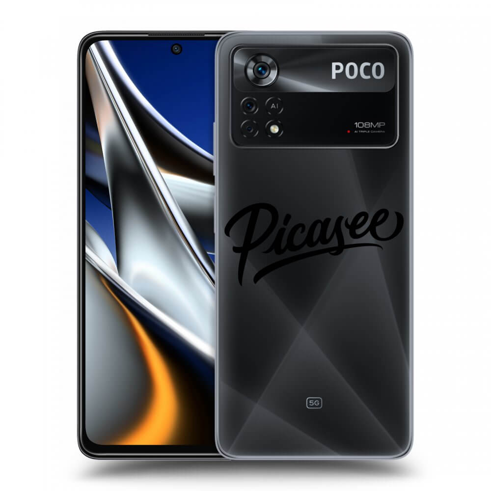 Átlátszó Szilikon Tok Az Alábbi Mobiltelefonokra Xiaomi Poco X4 Pro 5G - Picasee - Black