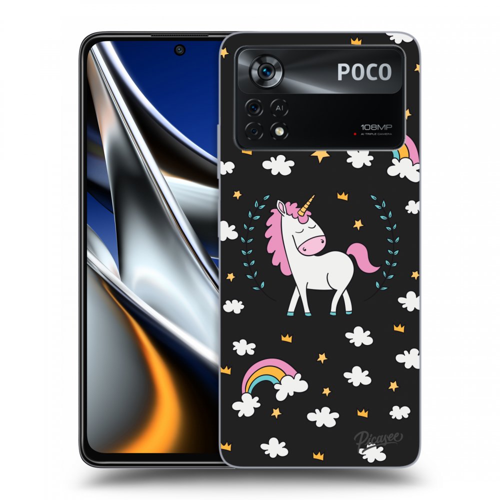 Fekete Szilikon Tok Az Alábbi Mobiltelefonokra Xiaomi Poco X4 Pro 5G - Unicorn Star Heaven