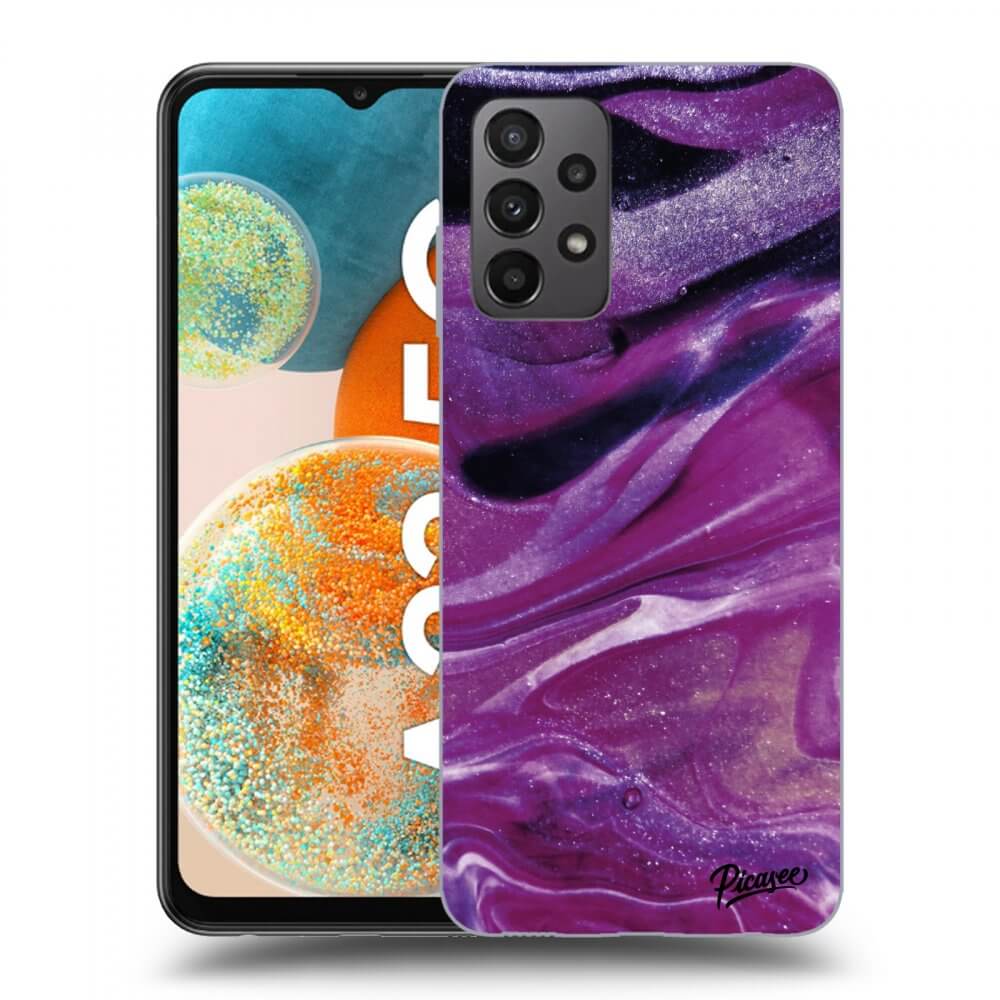 Átlátszó Szilikon Tok Az Alábbi Mobiltelefonokra Samsung Galaxy A23 A235F 4G - Purple Glitter