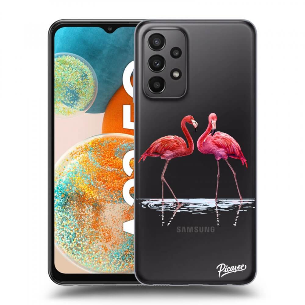 Átlátszó Szilikon Tok Az Alábbi Mobiltelefonokra Samsung Galaxy A23 A236B 5G - Flamingos Couple