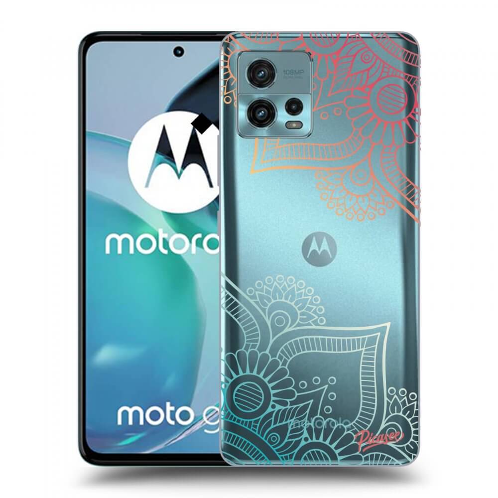 Átlátszó Szilikon Tok Az Alábbi Mobiltelefonokra Motorola Moto G72 - Flowers Pattern