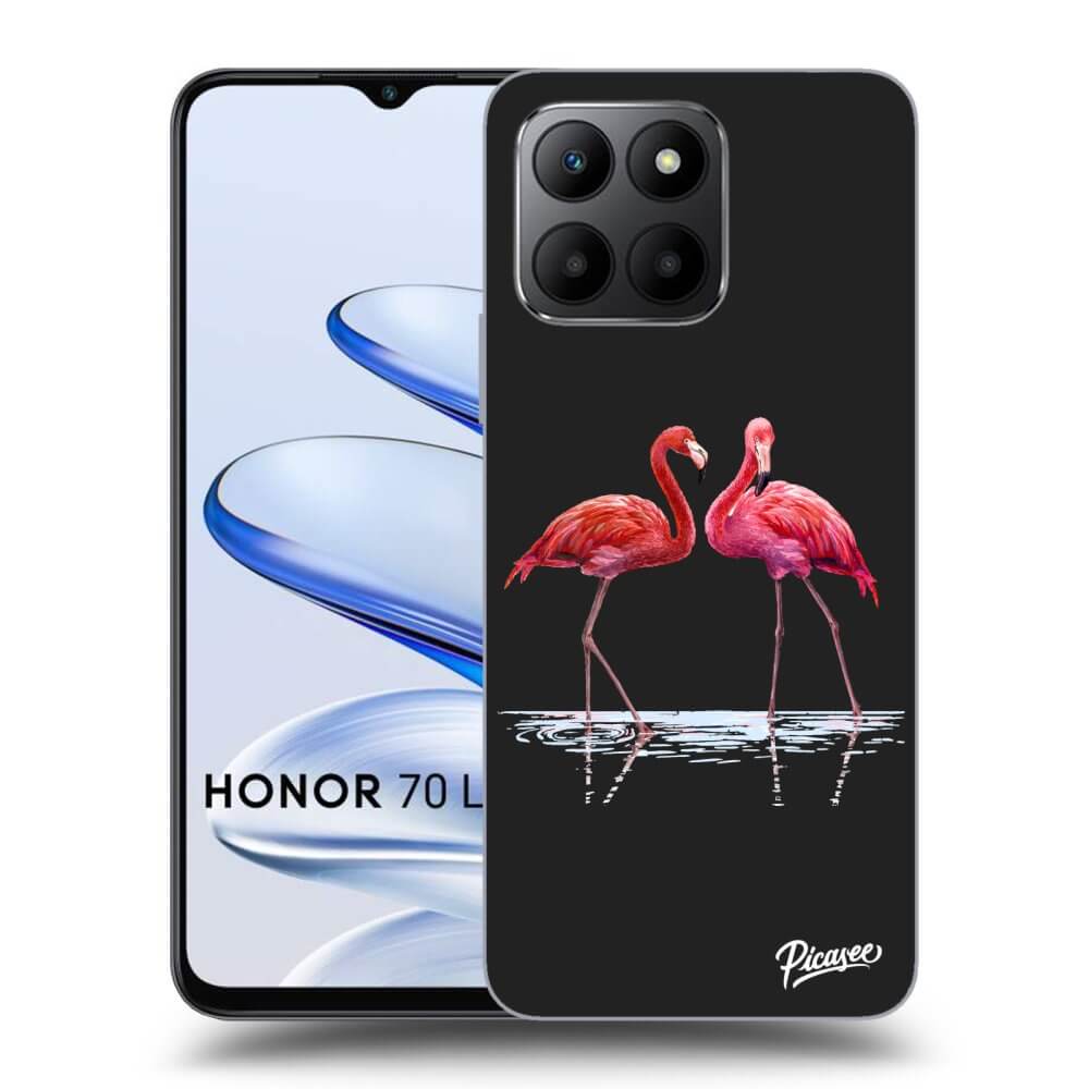 Fekete Szilikon Tok Az Alábbi Mobiltelefonokra Honor 70 Lite - Flamingos Couple