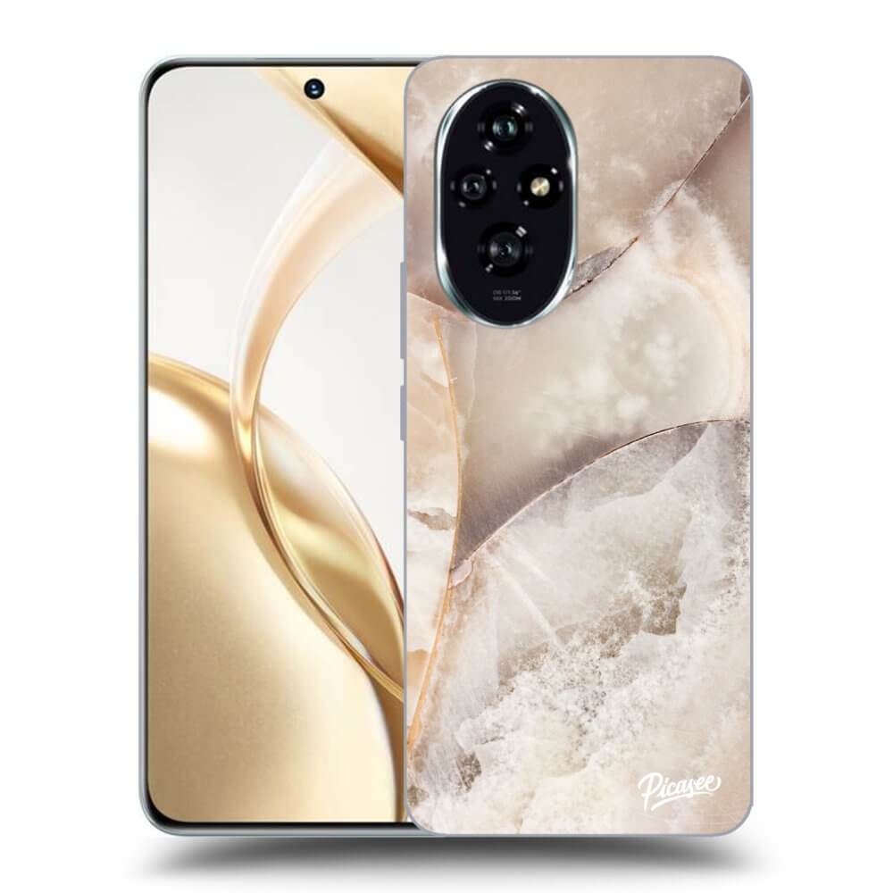 Átlátszó Szilikon Tok Az Alábbi Mobiltelefonokra Honor 200 Pro 5G - Cream Marble