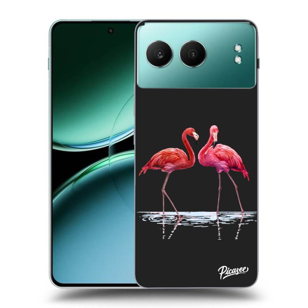 Fekete Szilikon Tok Az Alábbi Mobiltelefonokra OnePlus Nord 4 - Flamingos Couple