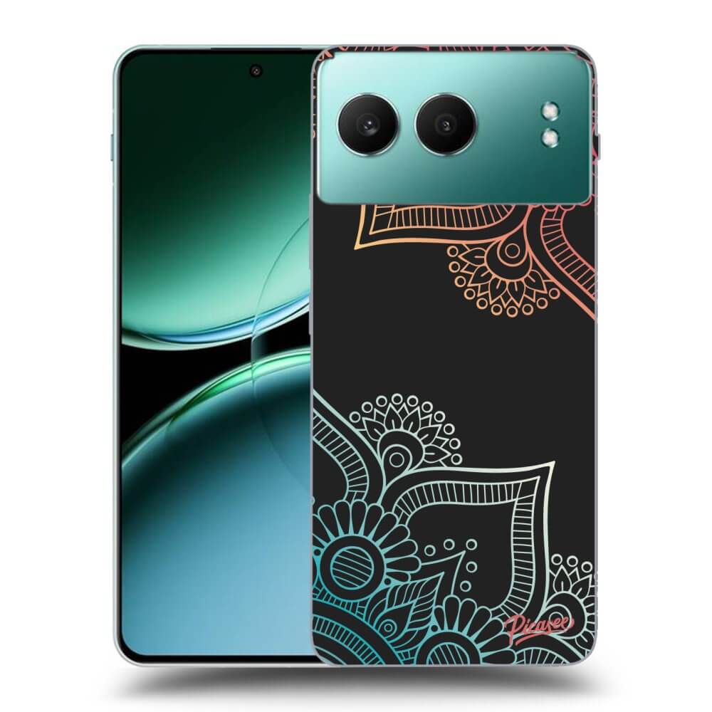 Fekete Szilikon Tok Az Alábbi Mobiltelefonokra OnePlus Nord 4 - Flowers Pattern