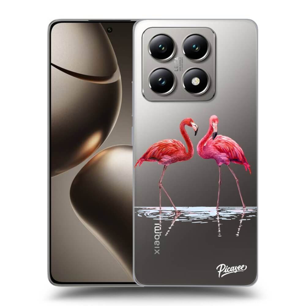 Átlátszó Szilikon Tok Az Alábbi Mobiltelefonokra Xiaomi 14T - Flamingos Couple