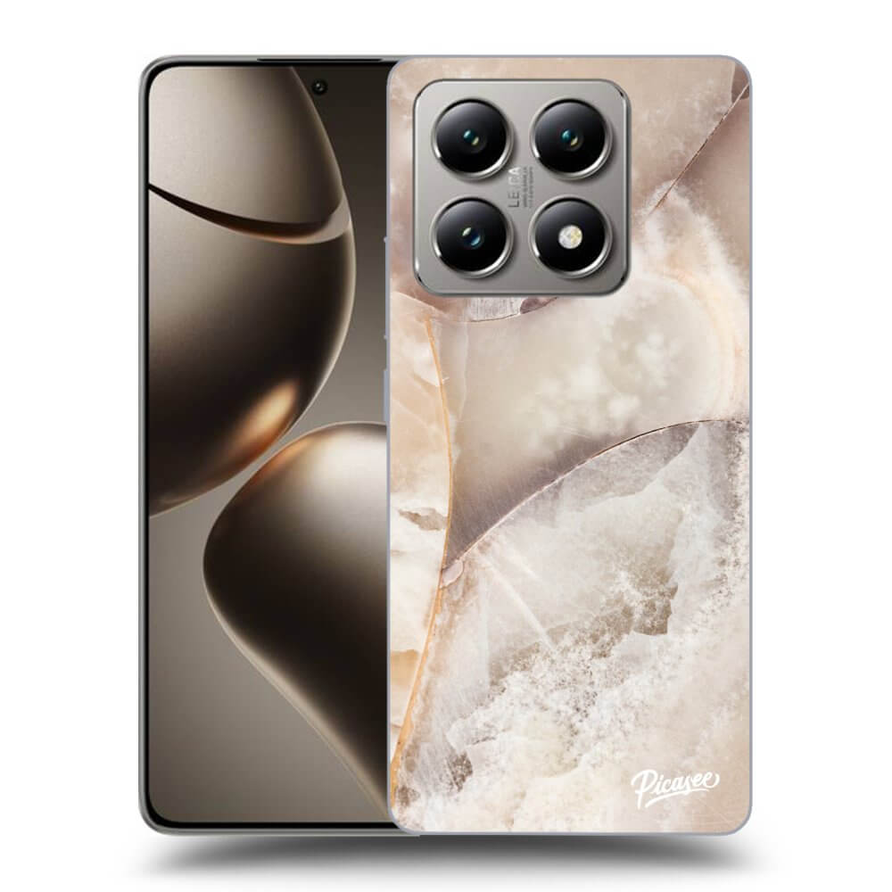 Átlátszó Szilikon Tok Az Alábbi Mobiltelefonokra Xiaomi 14T - Cream Marble