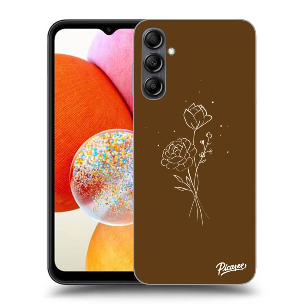 Átlátszó Szilikon Tok Az Alábbi Mobiltelefonokra Samsung Galaxy A16 5G - Brown Flowers